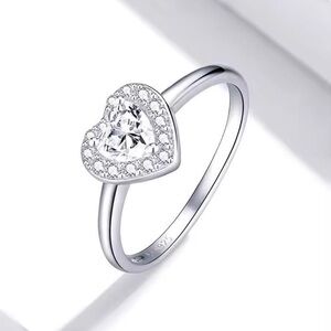 925 sterling silver Elegant Silver Heart Ring